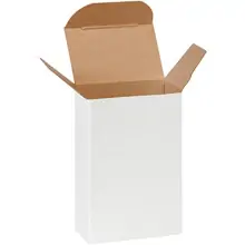 2 x 1 1/4 x 3" White Reverse Tuck Folding Cartons