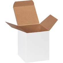 3 x 3 x 4" White Reverse Tuck Folding Cartons