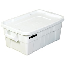 28 x 18 x 11" White Brute® Totes with Lid