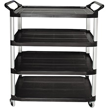 Rubbermaid® Black Service Cart - 41 x 20 x 51". Black