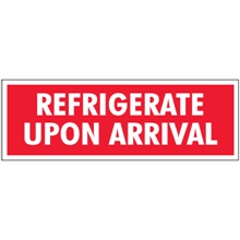 1 1/2 x 4" - "Refrigerate Upon Arrival" Labels