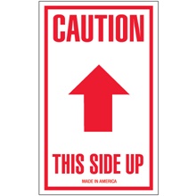 3 x 5" - "Caution - This Side Up" Arrow Labels