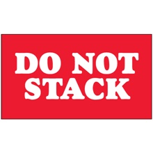 3 x 5" - "Do Not Stack" Labels