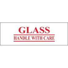 2" x 55 yds. - "Glass - Handle With Care" (18 Pack) Tape Logic® Messaged Carton Sealing Tape