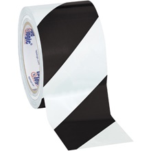 3" x 36 yds. Black/White Tape Logic® Striped Vinyl Safety Tape