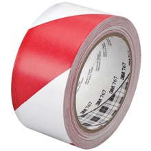 2" x 36 yds. Red/White 3M Safety Stripe Vinyl Tape 767