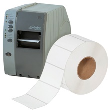 4 x 2 1/2" White Thermal Transfer Labels