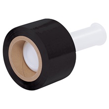 3" x 80 Gauge x 1000' Black Bundling Stretch Film