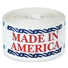 3 x 5" - "Made in America" Labels
