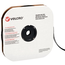 1/2" x 75' - Loop - Black VELCRO® Brand Tape - Individual Strips