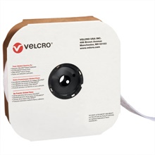 4" x 75' - Hook - White VELCRO® Brand Tape - Individual Strips