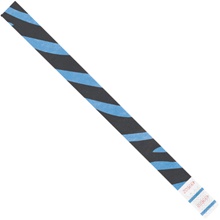 3/4 x 10" Blue Zebra Stripe Tyvek® Wristbands