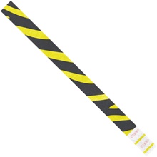 3/4 x 10" Yellow Zebra Stripe Tyvek® Wristbands