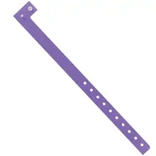 3/4" x 10" Purple Plastic Wristbands