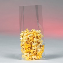2 1/2 x 1 1/4 x 7 1/2" - 1.5 Mil Gusseted Polypropylene Bags