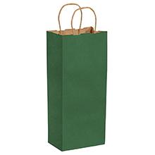 5 1/2 x 3 1/4 x 13" Green Tinted Shopping Bags