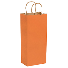 5 1/2 x 3 1/4 x 13" Orange Tinted Shopping Bags