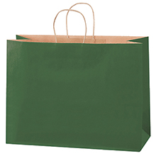 16 x 6 x 12" Green Tinted Shopping Bags