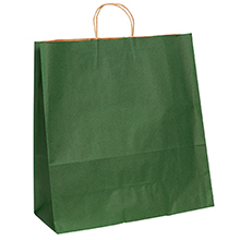 18 x 7 x 18 3/4" Green Tinted Shopping Bags