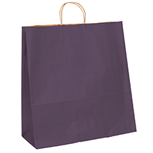 18 x 7 x 18 3/4" Purple Tinted Shopping Bags