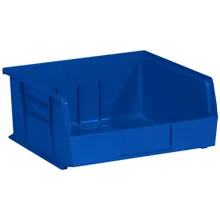 10 7/8 x 11 x 5" Blue Plastic Stack & Hang Bin Boxes