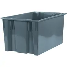 26 5/8 x 18 1/4 x 14 7/8" Gray Stack & Nest Containers