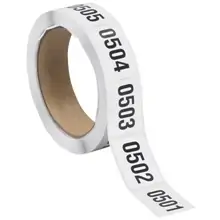 1 x 1 1/2" (0501-1000) Consecutive Numbered Labels