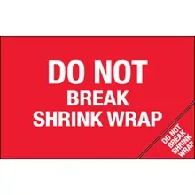 5 x 8" - "Do Not Break Shrink Wrap" (Bill of Lading) Labels