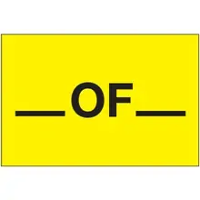 2 x 3" - "___ of ___" (Fluorescent Yellow) Labels