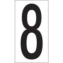 3 1/2" "8" Vinyl Warehouse Number Labels