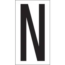 3 1/2" "N" Vinyl Warehouse Letter Labels