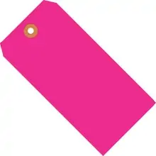 4 3/4 x 2 3/8" Fluorescent Pink 13 Pt. Shipping Tags