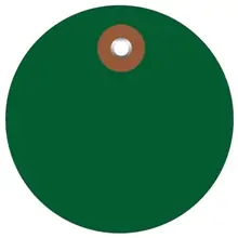 2" Green Plastic Circle Tags