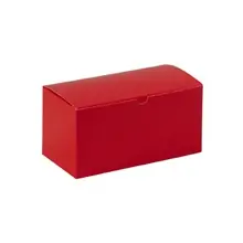 9 x 4 1/2 x 4 1/2" Holiday Red Gift Boxes