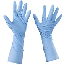 Nitrile Gloves with Extended Cuffs - Large