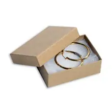 3 1/16 x 2 1/8 x 1" Kraft Jewelry Boxes