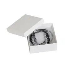 3 1/2 x 3 1/2 x 1 1/2" White Jewelry Boxes