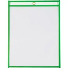 9 x 12" Neon Green Job Ticket Holders