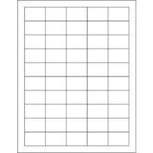 1 1/2 x 1" White Rectangle Laser Labels - Master Case