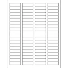 1 3/4 x 1/2" White Rectangle Laser Labels - Master Case