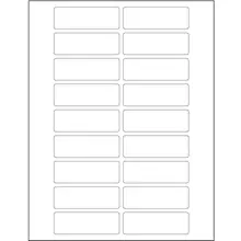 3 x 1" White Rectangle Laser Labels