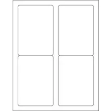 3 1/2 x 5" White Rectangle Laser Labels
