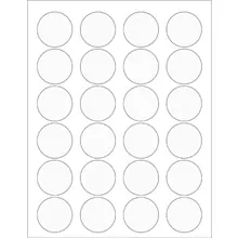 1 5/8" Clear Circle Laser Labels