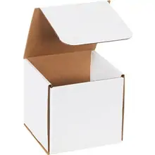 6 x 6 x 6" White Corrugated Mailers