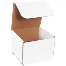 8 x 8 x 6" White Corrugated Mailers