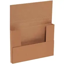 9 5/8 x 6 5/8 x 1 1/4" Kraft Easy-Fold Mailers