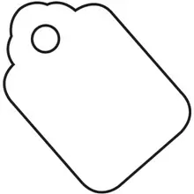 1 1/8 x 1 3/4" White Merchandise Tags
