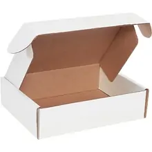 11 1/8 x 8 3/4 x 3" White Deluxe Literature Mailers