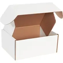 11 1/8 x 8 3/4 x 5" White Deluxe Literature Mailers