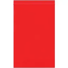 6 x 9" - 2 Mil Red Reclosable Poly Bags